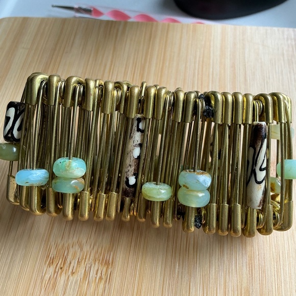 Safety Pin Cuff Bracelet - Picture 3 of 4